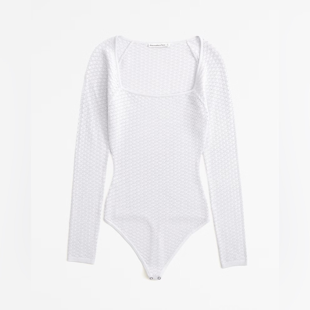 Abercrombie & Fitch Pointelle Squareneck Bodysuit